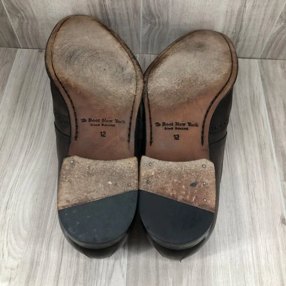 To Boot New York Monk Strap Shoes Men's Size 12 Brown Leather Single Oxfords